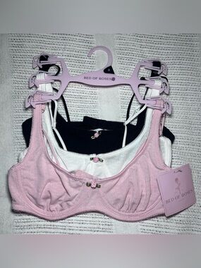 New Bed of Roses Coquette Dainty Small Bras 3-pack